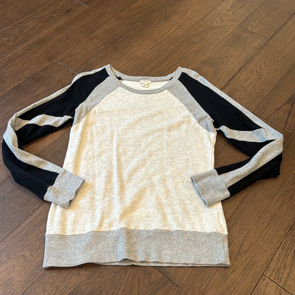 J. Crew Size Small Color Block Sweater Gray / Black